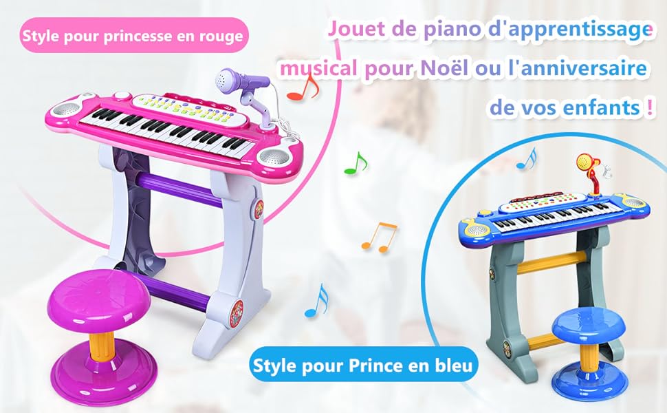 GOPLUS Clavier de Piano à 31 Touches pour Enfant, Jouet Piano