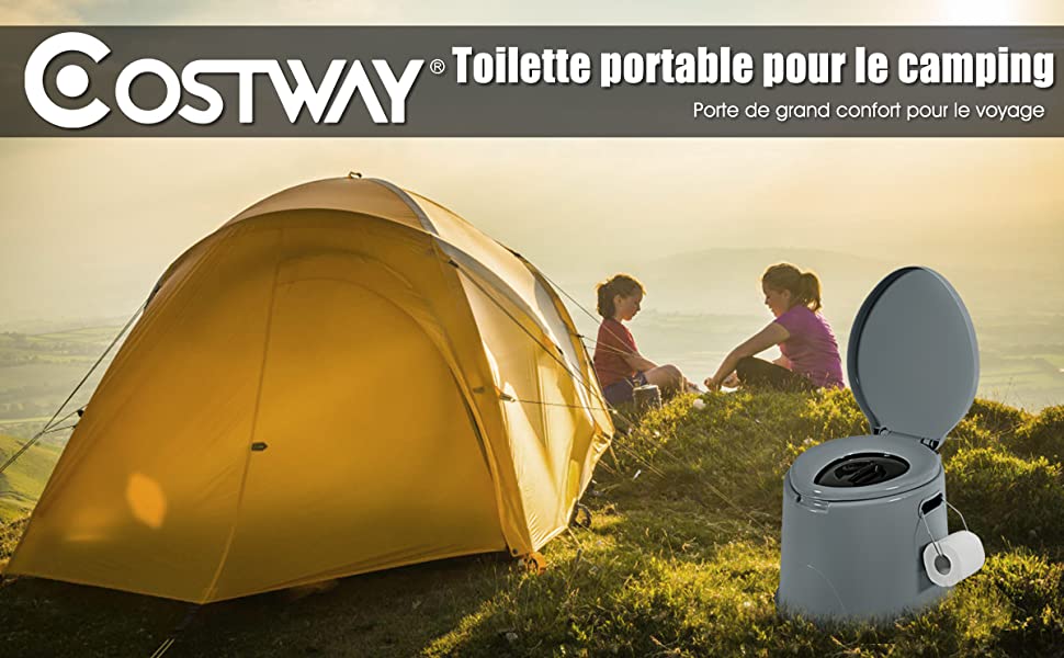 Toilettes portatives pour le camping avec seau intérieur toilettes