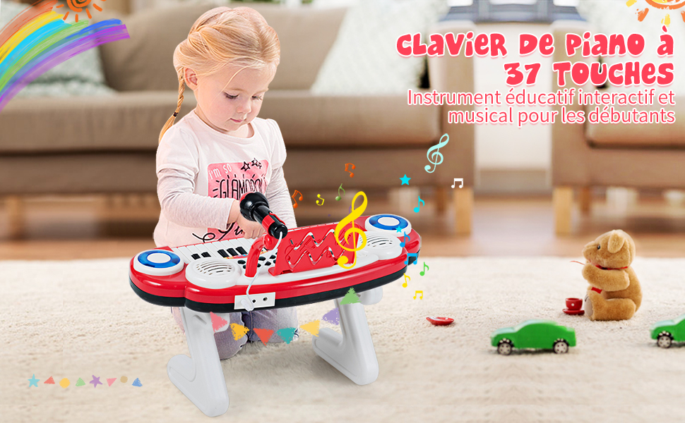 Acheter Piano jouet enfants bébé musique Piano avec son léger jouets  éducatifs enfants cadeaux