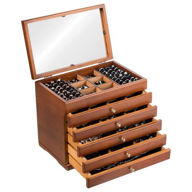HURRISE mini boîte de rangement de voyage Boîte à bijoux portable avec  fermeture éclair 4 grilles Grande capacité de stockage - Cdiscount Maison