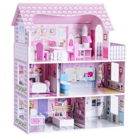 Maison de poupée fille 9 pièces ensemble de jouets maison de