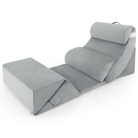 Coussinet de chaise grise en mousse à mémoire et caoutchouc