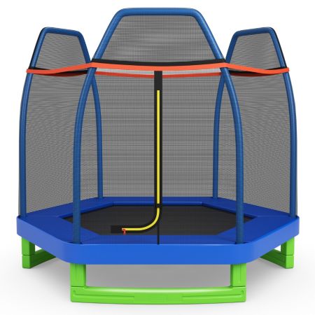Achat Tremplin de trampoline de loisirs pour enfants de 55 pouces avec  filet de clôture vert en gros