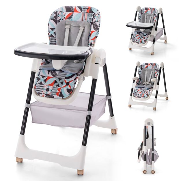 Chaise haute pour bébé enfant hauteur réglable avec harnais 5