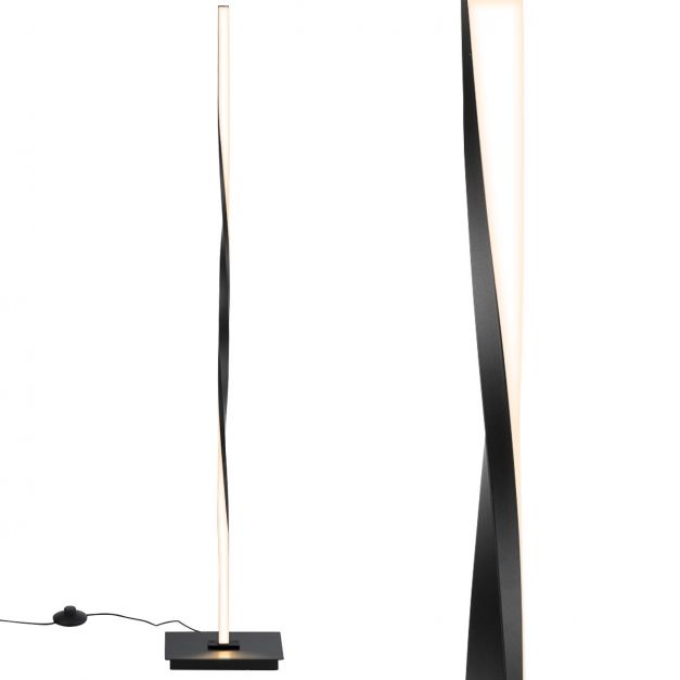 Lampadaire LED Dimmable Spirale en métal Créatif Lampe de salon