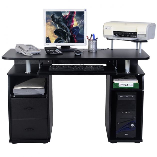 Support écran / imprimante - 2 tiroirs sur