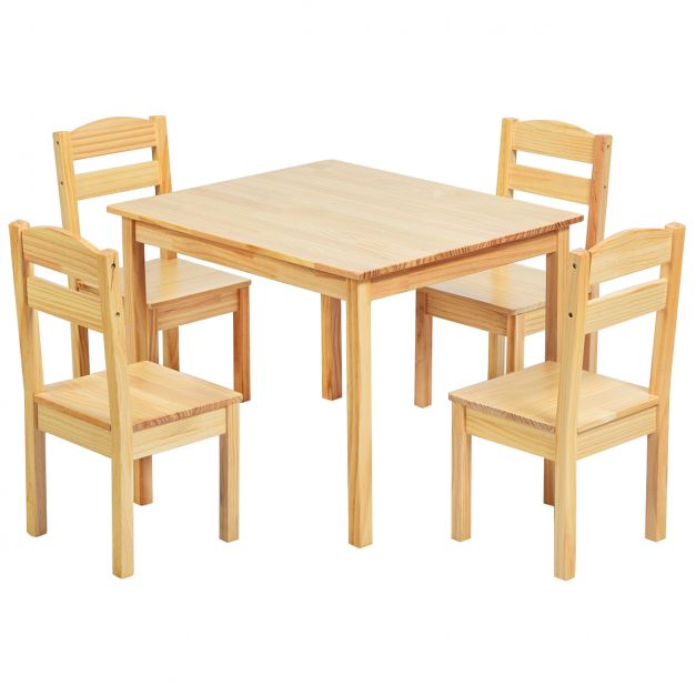 Ensemble pour enfants 3 pièces incluant table et chaises en bois
