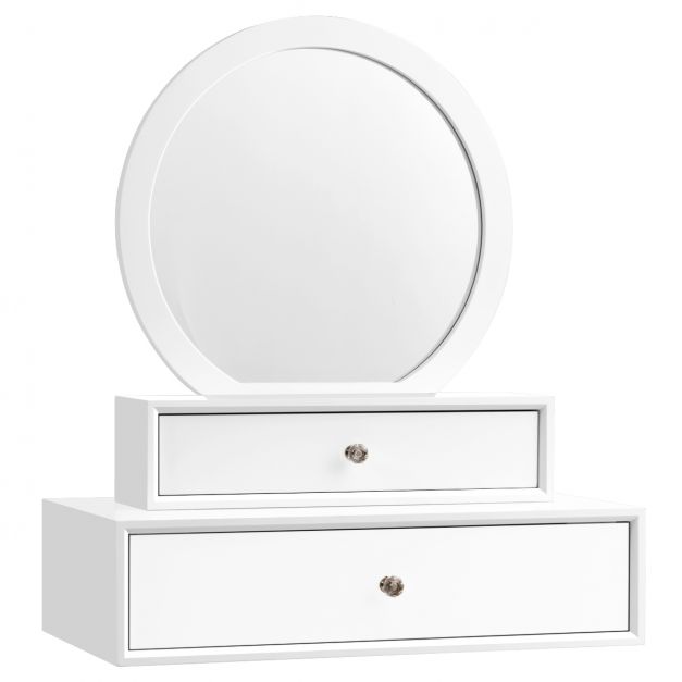 Miroir avec lumières pour coiffeuse de maquillage, miroir de courtoisie  éclairé avec 12 ampoules LED dimmables et alimentation enfichable, blanc  Jb51-3