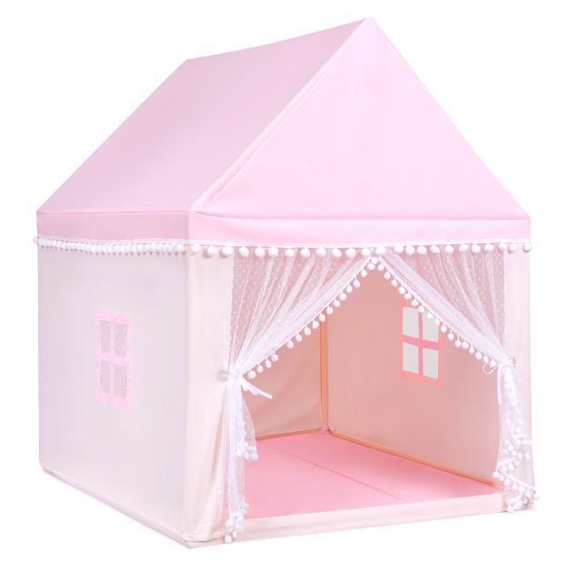 Tente Enfant Tente De Jeu Rose, Le Château De Princesse À L'intérieur,  Facile À Installer La Tente des Enfants À La Maison, for Noël,  100x126x136cm (Color : Solid Wood Bracket) : 