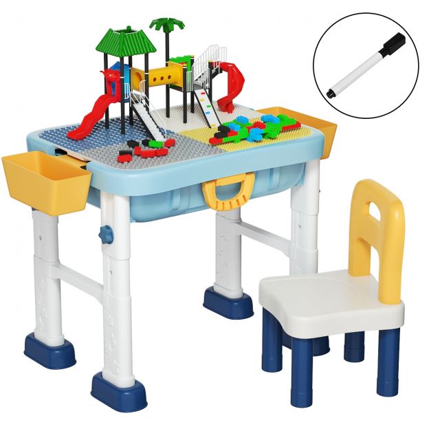 Table pour Lego avec rangement et deux chaises - Jeu d'Enfant ®