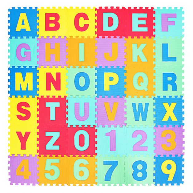 Tapis puzzle en mousse pour enfants - 10 Pcs - Multicouleur