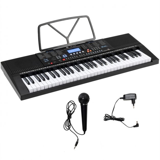 61 touches Portable électrique musique Piano clavier partition support avec  Microphone orgue électronique pour débutant fête maison