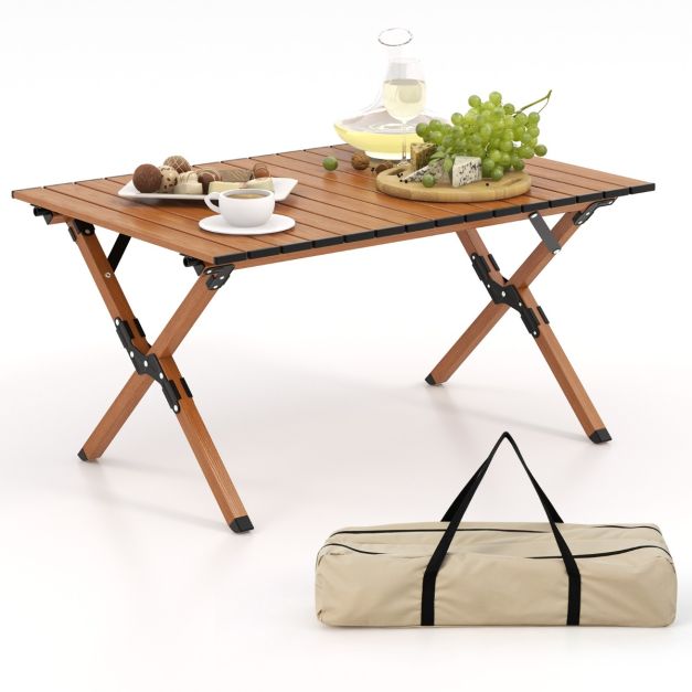 WOLTU Table de camping pliante léger et portable. Table de pique-nique en  aluminium. 56x46x40cm