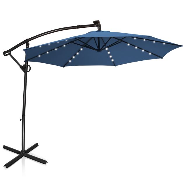 Parapluie Poussette Parapluie Imperméable Rotatif Réglable à 360° (Gris)