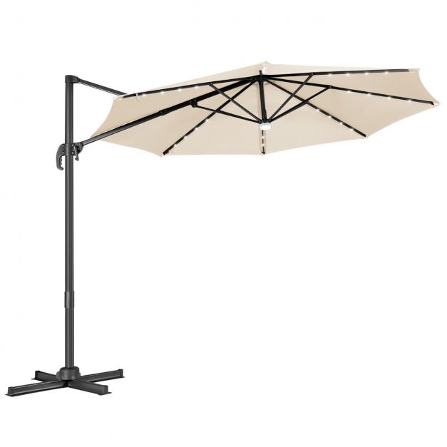 Parapluie Poussette Parapluie Imperméable Rotatif Réglable à 360° (Gris)