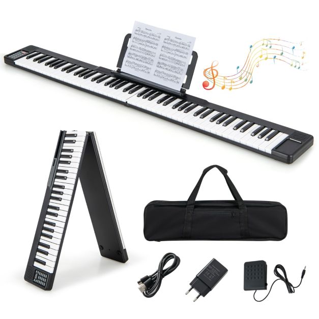Clavier de piano numérique lesté à 88 touches, taille complète avec triple  pédale et support de piano, prend en charge le micro audio USB et les