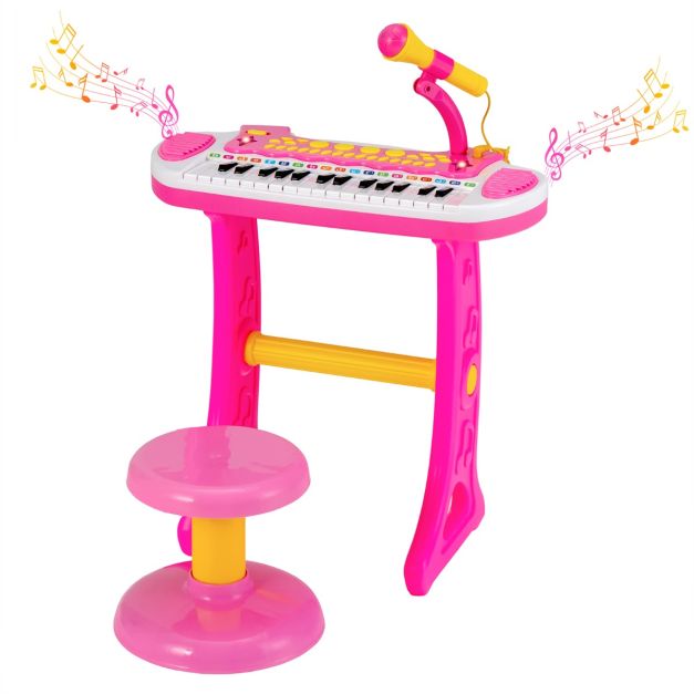 Clavier de piano pour enfants, piano pour enfants avec microphone c