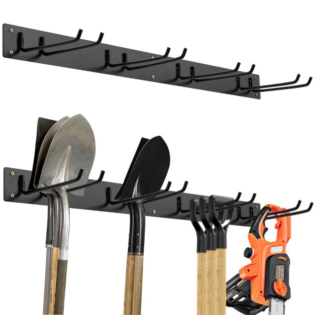 FITOOL Système de rangement réglable de 122 cm, supports muraux pour outils,  organisateur d'outils à montage mural, organisateur de garage, organisateur  d'outils de jardin, rangement de garage : : Outils et Bricolage