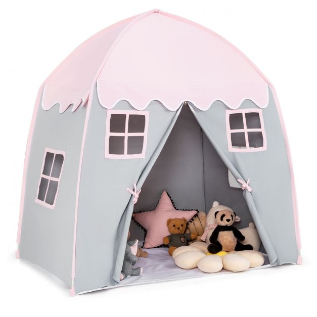 COSTWAY Tente de Lit Enfants Tente de Rêve Galaxie Portable avec Double  Rideau en Maille, Sac de Transport 144 x 102 x 82 CM Bleu