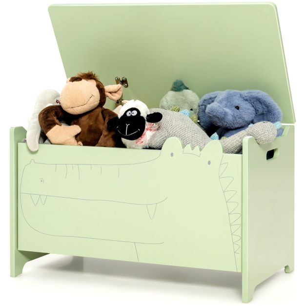 Costway coffre à jouets avec couvercle amovible,banc de rangement jouet  avec siège rembourré, 75 x 36 x 38 cm,salon,chambre d'enfant,jardin  d'enfants (bleu, fusée) - Conforama