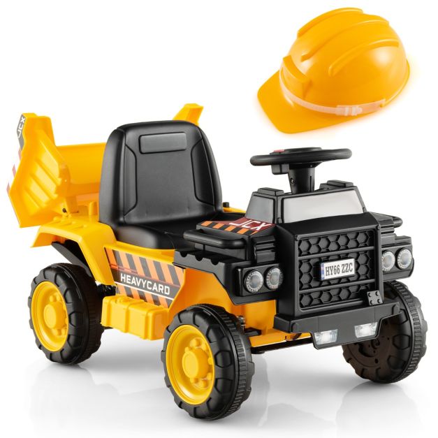 Camion électrique avec benne enfant jaune