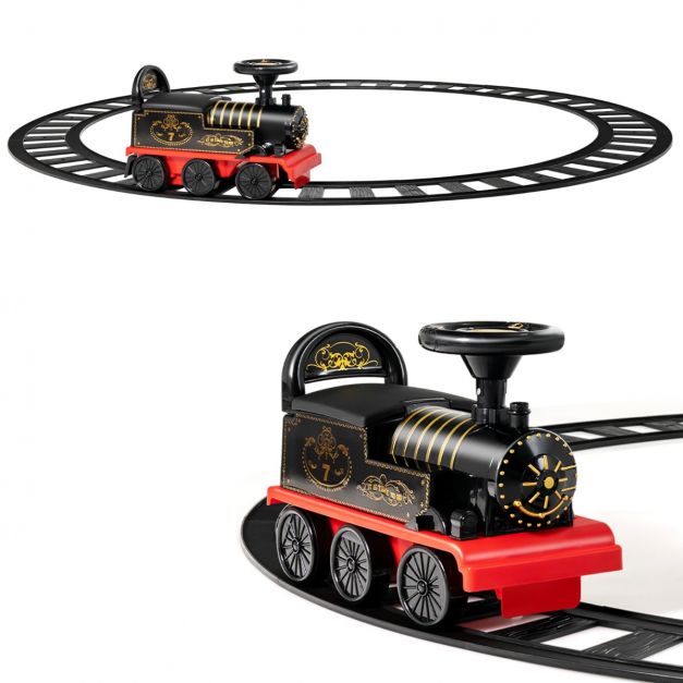 Ensemble de 11 rails de train de Noël électriques avec décor de jouets pour