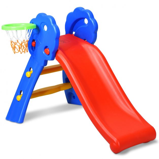 Toboggan Pliable pour Enfants de 3-8 Ans avec Panier de Basket