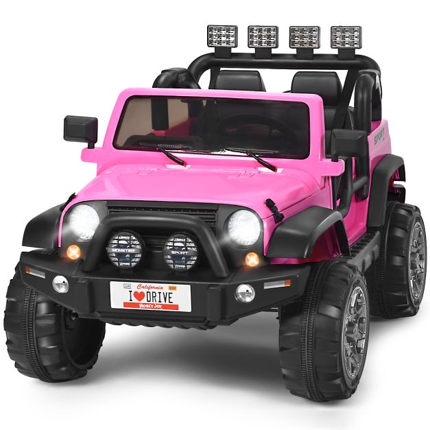 Voiture de buffet de voiture de camping-car rose télécommandée pour enfants  de 5 à 12 ans, jouet électrique avec accessoires