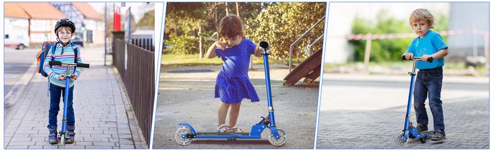 TON Enfants de plus de 2 ans, scooter pliable (roues lumineuses 120 * 50)  ROSE VEHICULE POUR ENFANT
