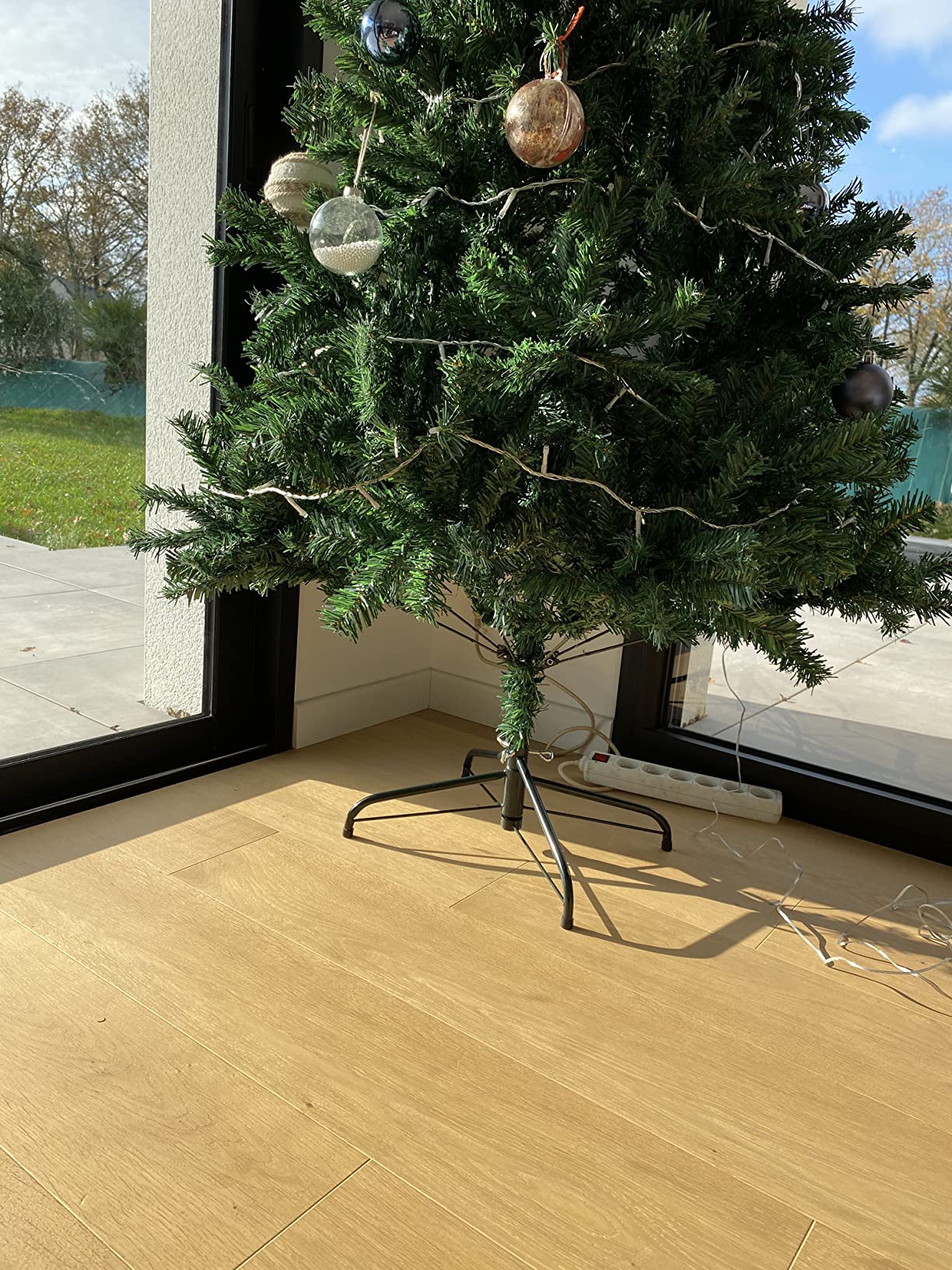 Sapin de Noël, 180 cm, PVC artificiel, PE, 815 branches, montage facile,  pliable