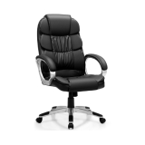 Chaise de Bureau à Roulette avec Support Lombaire de Massage Rechargé par  USB Dossier Haut Accoudoirs Relevables Noir - Costway